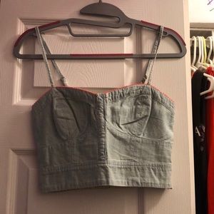 Denim looking crop too